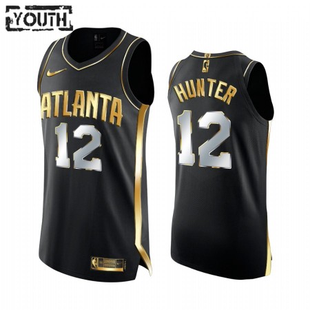 Dres Atlanta Hawks De andre Hunter 12 2020-21 Crna Golden Edition Swingman - Dječji